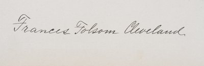 Signature of Frances Cleveland Preston by American School